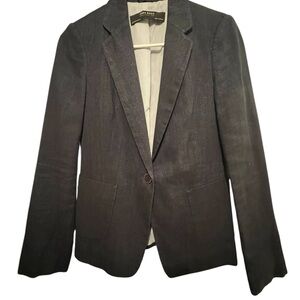 Zara Blue Blazer Modern Fit Notched Lapel